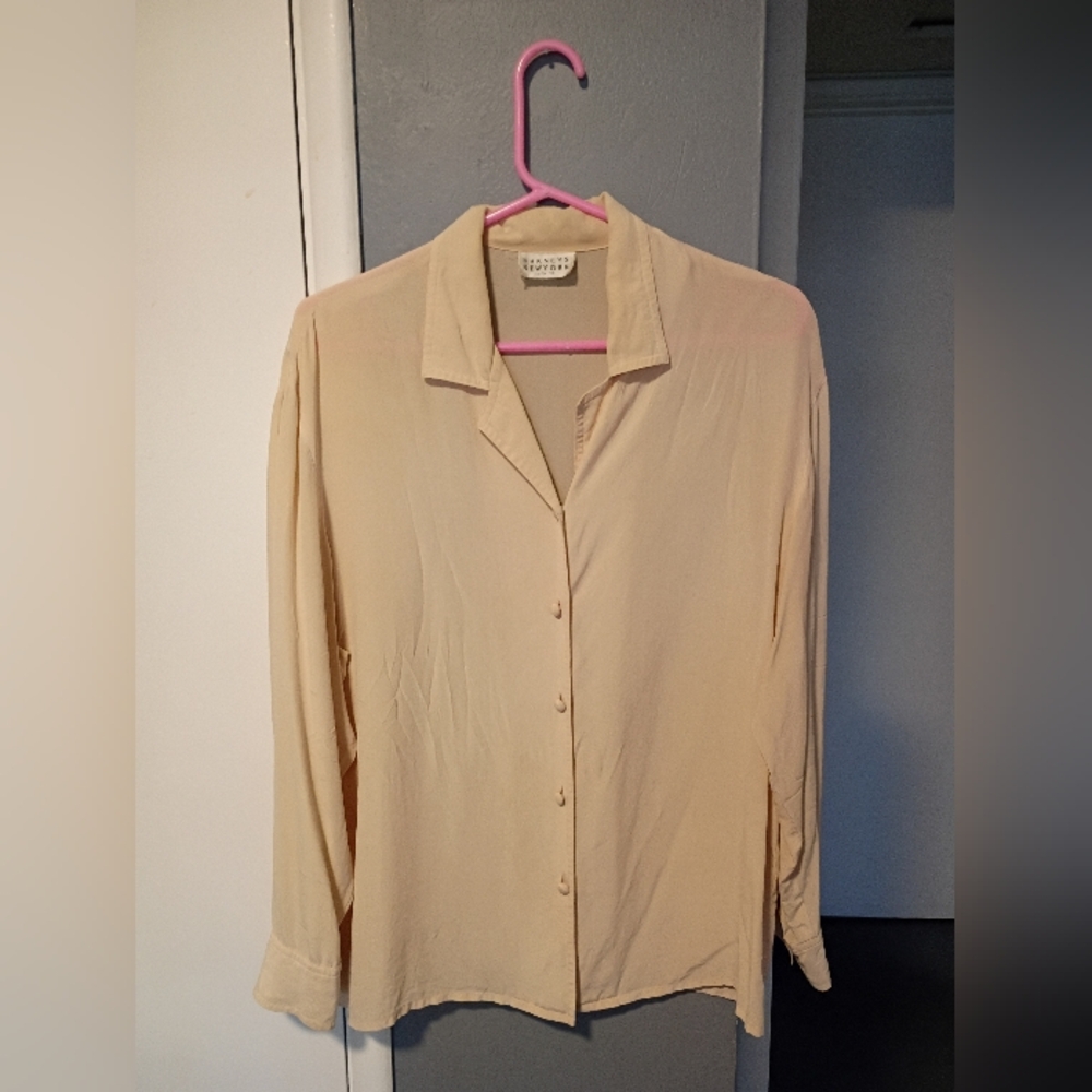 Women's Pink Button-Up Blouse
